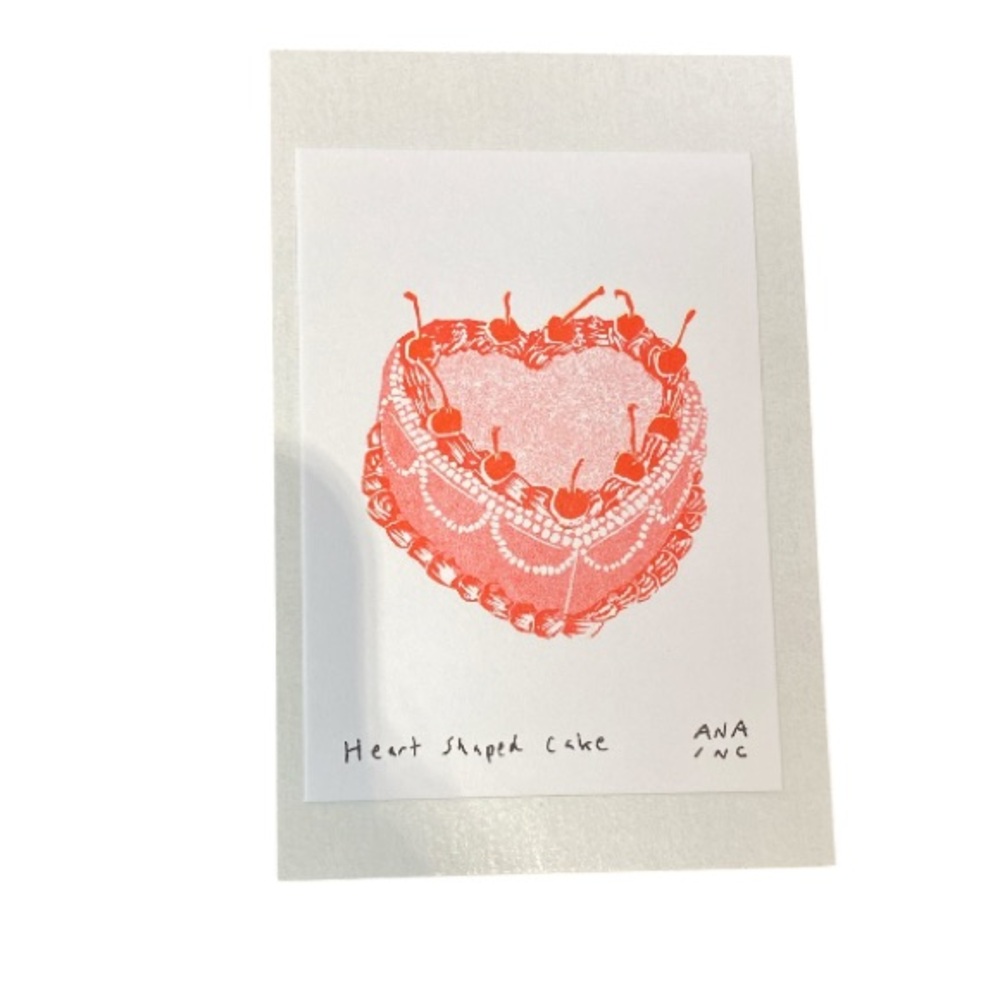 Anastasia INCIARDI - Mini Print - Heart Shaped Cake - From Providence Ri